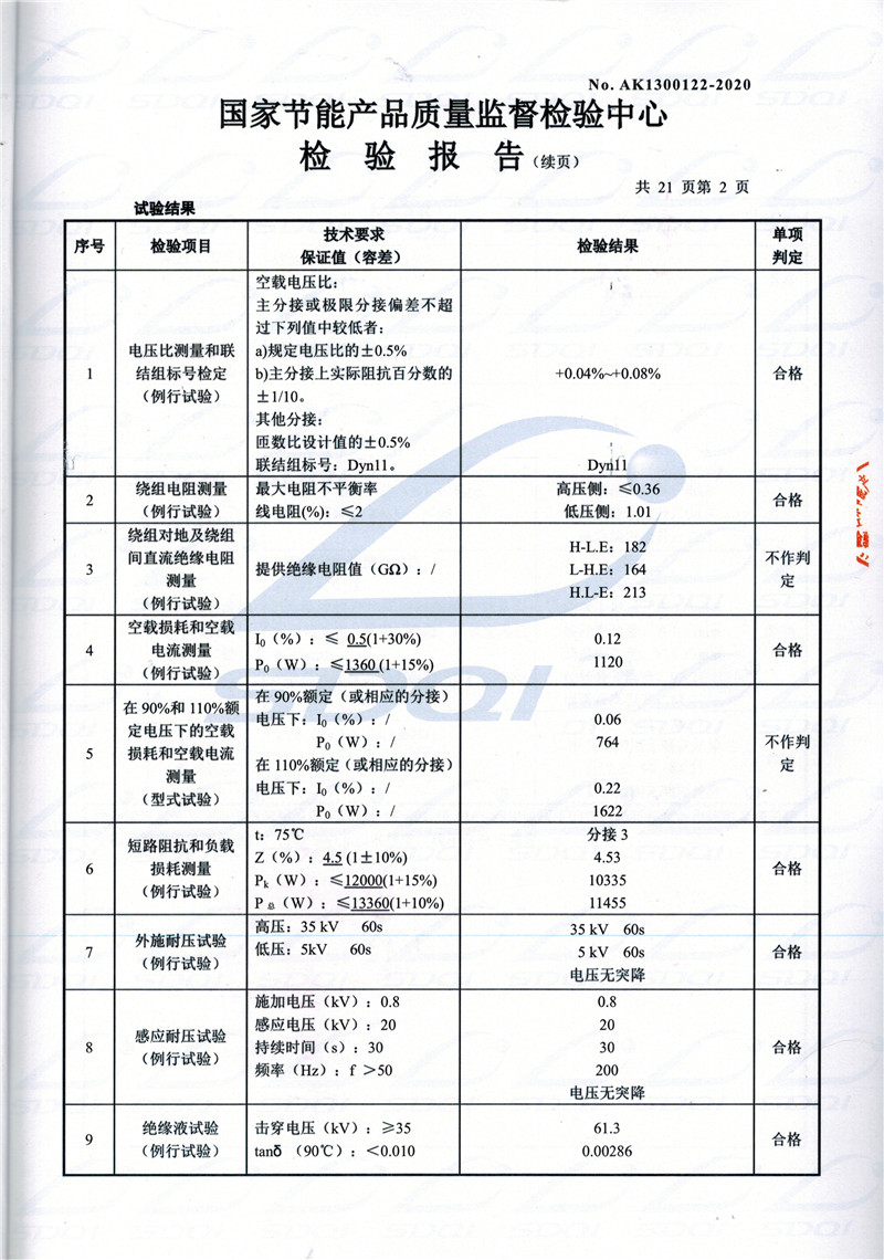 高低压试验报告-S11-1250大武口大武口大武口油浸式变压器-2.jpg